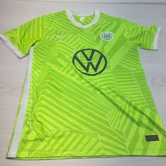 VfL Wolfsburg Nike Jersey Mens Large 2022-23 Home Bundesliga Soccer Football Kit - Picture 1 of 8